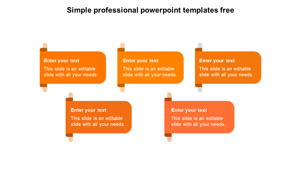 simple professional powerpoint templates free-orange